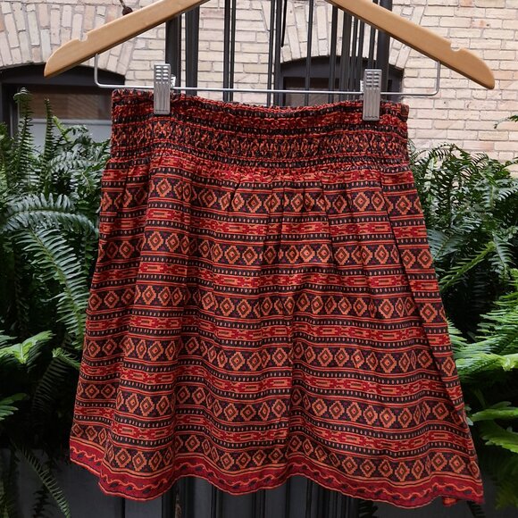 Tribal Print Mini Skirt Aztec Southwestern by Sunset Surf Co. Size Small - Picture 2 of 15